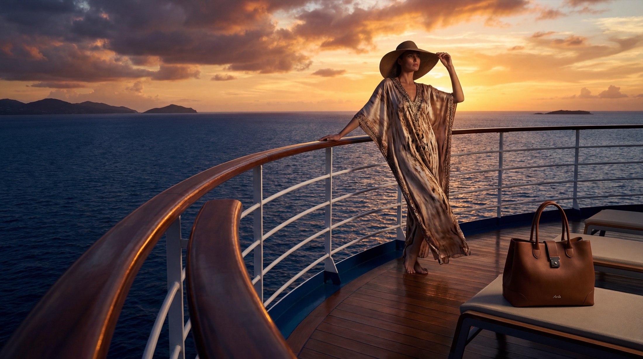 AI fashion photography India — yacht drift travel campaign by Aarla Nextech