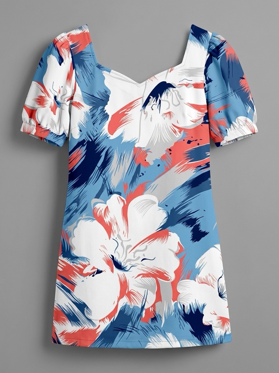 AI womenswear photography India — printed kurtha style 1 by Aarla Nextech